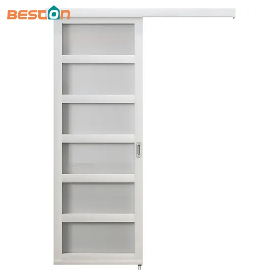 Puerta de granero corrediza de plástico 6-Lite con manija y kit de herrajes