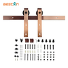 Kit de puerta corrediza de granero de grado industrial para puertas de madera | Acero inoxidable 304 y acabado cromado | Soluciones comerciales y residenciales