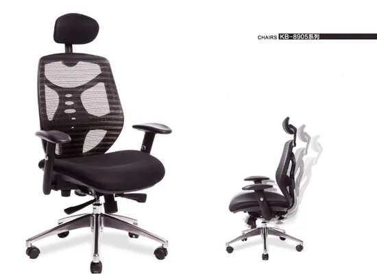 Escriba una silla de oficina de tela negra de modelos clásicos de buena calidad