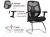 Silla de oficina giratoria de malla de alta tecnología Silla de oficina de tela negra