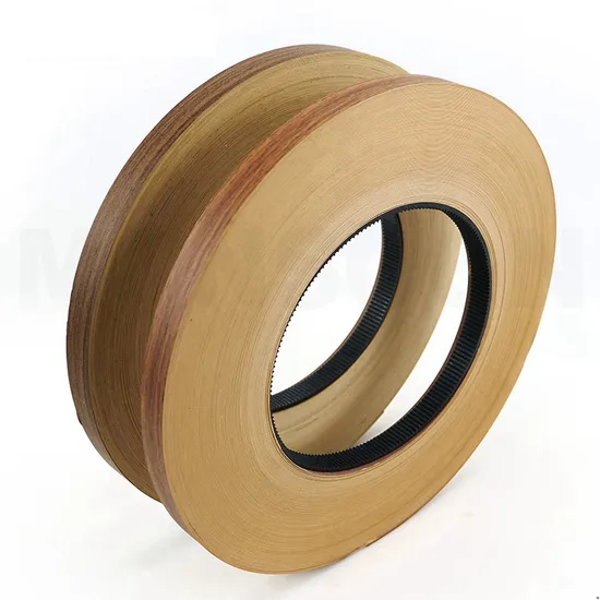 Correa de banda de tira de cinta de bandas de borde de PVC de grano de madera estándar de MDF