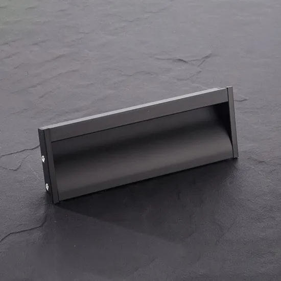 Tiradores empotrados para armarios, tiradores de aluminio para dormitorio, cocina, color negro mate
