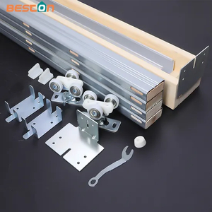 Kit de marco de herrajes para puerta corrediza empotrada de 3 W y 200 libras