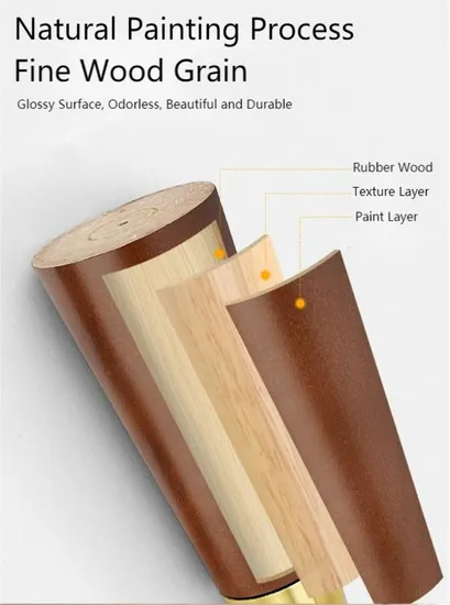 Patas de mesa y silla de metal de ratán nórdico - 4 patas de madera maciza para muebles de oficina e interior