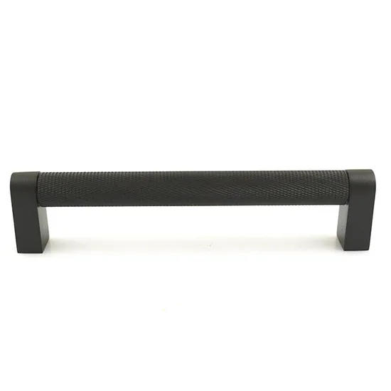Tirador moleteado para gabinete, tirador de cajón mate negro sólido de cocina de 16mm de diámetro