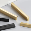 Manija de cocina de aluminio, perilla para muebles, cajón de gabinete, perillas largas, manija dorada de lujo