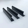Manija negra de cocina para cajón, mueble de aluminio moderno, tirador de dedo con borde