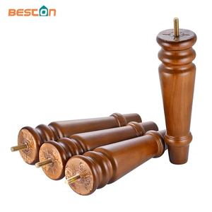 Patas de cama de madera maciza con gran capacidad de carga: soporte grueso de color natural para camas y sofás