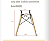 Base de silla de madera duradera directa de fábrica con marco y patas de madera maciza de haya