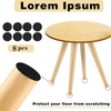 Patas de mesa cónicas de madera maciza de 8 piezas para reemplazo de muebles