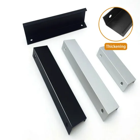 Tirador minimalista para puerta de armario de borde estrecho y sin perforaciones