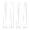 Soportes para patas de horquilla de acero plegables de alta resistencia, compactos para escritorios y mesas con almohadillas antideslizantes