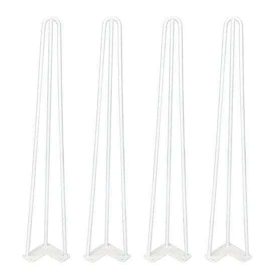 Soportes para patas de horquilla de acero plegables de alta resistencia, compactos para escritorios y mesas con almohadillas antideslizantes