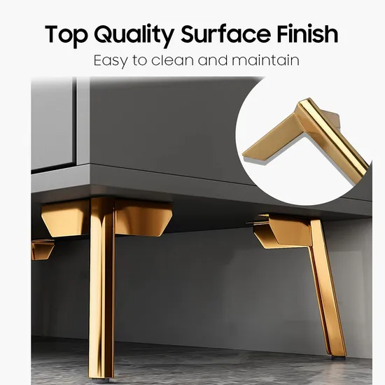Patas de sofá de metal dorado de alta resistencia en forma de X: lujo moderno para sofás y espacios de comedor de diseño