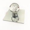 Perilla cromada del cajón del gabinete de cristal del estilo del hardware de los muebles del cinc