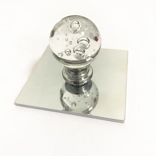Perilla cromada del cajón del gabinete de cristal del estilo del hardware de los muebles del cinc