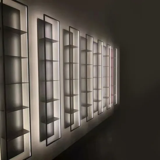Estantes flotantes para montaje en pared, estante de 5 niveles para sala de estar con luces LED