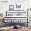 Cama con cabecera y pie de cama Estructura de cama de hierro forjado