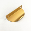 Tirador de cocina para muebles, tirador de perfil de gabinete de cajón de Color dorado cepillado
