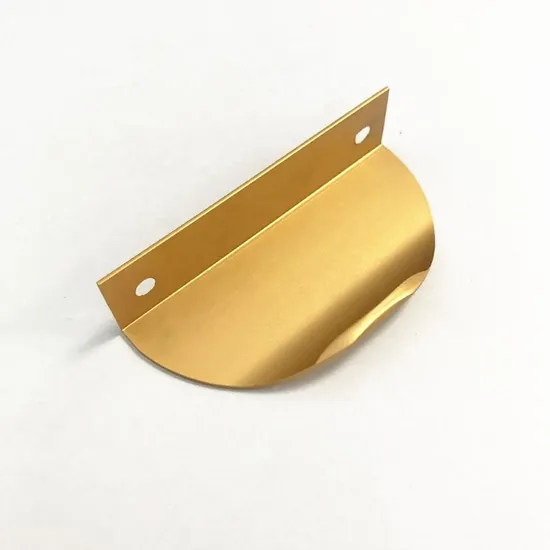 Tirador de cocina para muebles, tirador de perfil de gabinete de cajón de Color dorado cepillado