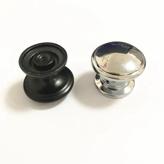 Herrajes para muebles Tirador redondo negro de 30 mm de diámetro
