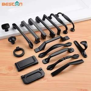 Tiradores para cajones de armario de cocina, tirador negro para muebles, contenedor, taza