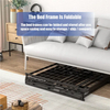 Marco de cama de plataforma de muebles de metal plegable doble de 14 pulgadas