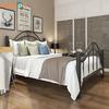 Camas metálicas Cama individual, doble, tamaño king, tamaño completo, estructura de cama de metal en oro blanco