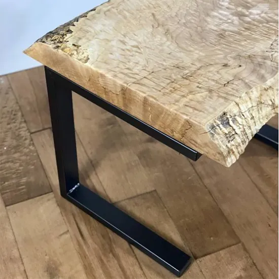 Mesa de acero negra, barra de hierro macizo, escritorio para ordenador portátil, patas de mesa de banco DIY