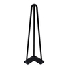 Patas de horquilla de acero negro mate, 2 varillas, mesita de noche/base de mesa para muebles de café y comedor