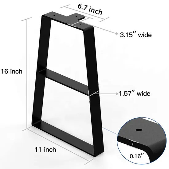 Patas de mesa de comedor de hierro y acero para muebles de metal