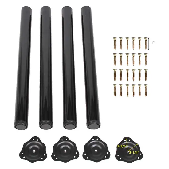 Patas de mesa de oficina con patas cromadas para muebles de comedor moderno