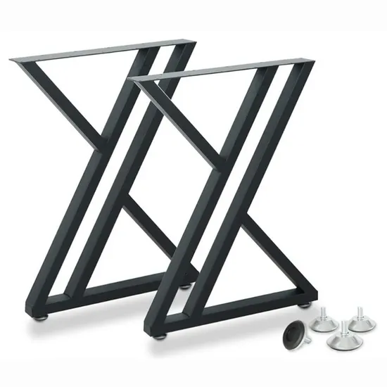 Patas de mesa de comedor y salón con marco de metal de hierro fundido