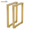 Patas de mesa de latón para escritorio de oficina, comedor, café, resistente, tubo cuadrado, hierro