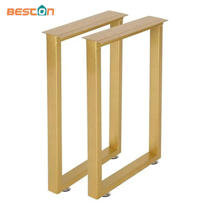 Patas de mesa de latón para escritorio de oficina, comedor, café, resistente, tubo cuadrado, hierro