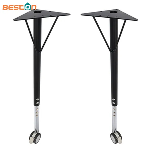 Pata de mesa telescópica de muebles cromados de comedor moderno de metal caliente negro