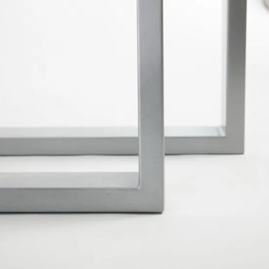 Pata de mesa de metal, patas de mesa de muebles de moda simples de acero inoxidable cuadradas