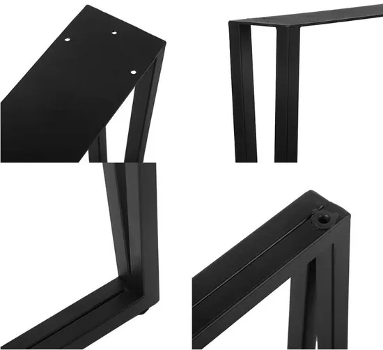Patas de mesa de acero para muebles en forma de U, patas de mesa de metal